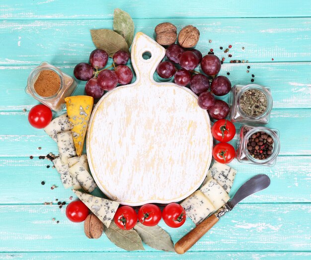 Deska z kolorowymi przepisami